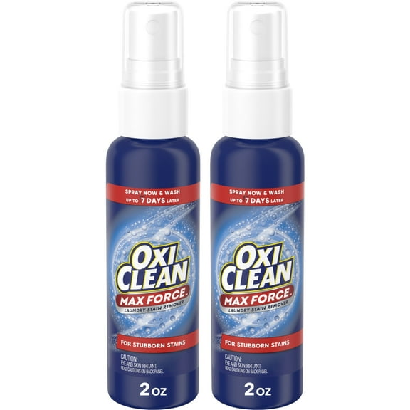 OxiClean Max Force Laundry Stain Remover Spray, Gentle Color-Safe Stain Treater, 2 fl oz, 2 Pack