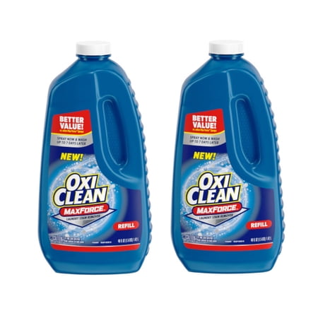 OxiClean Max Force Laundry Stain Remover Spray Refill, 48 fl ozâ€‹ - 2 Pack