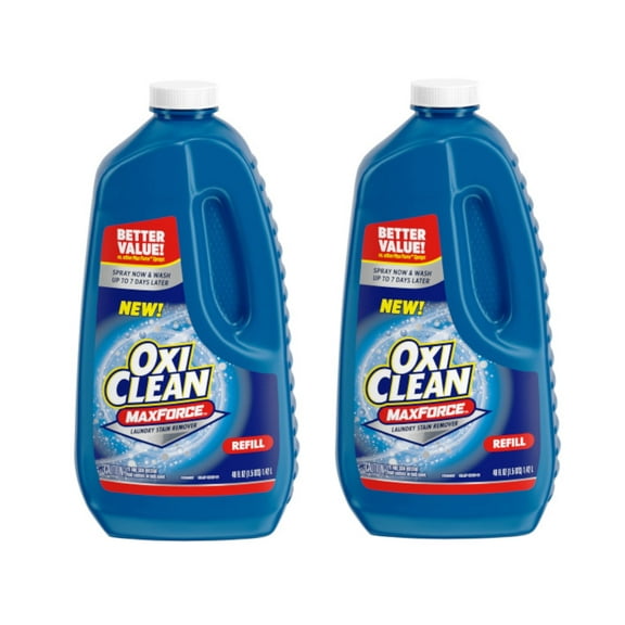 OxiClean Max Force Laundry Stain Remover Spray Refill, 48 fl oz - 2 Pack