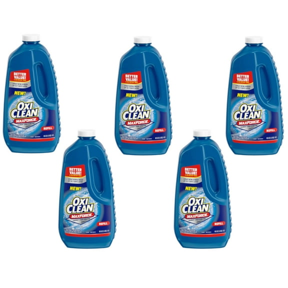 OxiClean Max Force Laundry Stain Remover Spray Refill, 48 fl oz - 5 Pack