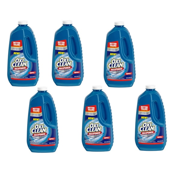 OxiClean Max Force Laundry Stain Remover Spray Refill, 48 fl oz - 6 Pack