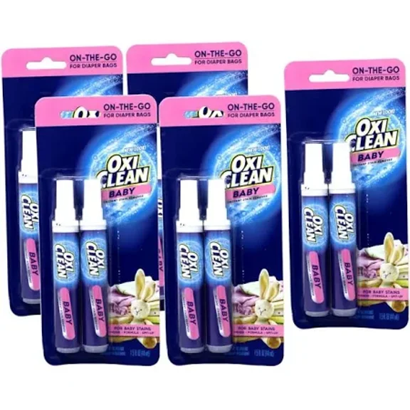 OxiClean On the Go Baby Stain Remover Pen, 22 mL, 2 Count - 5 Pack