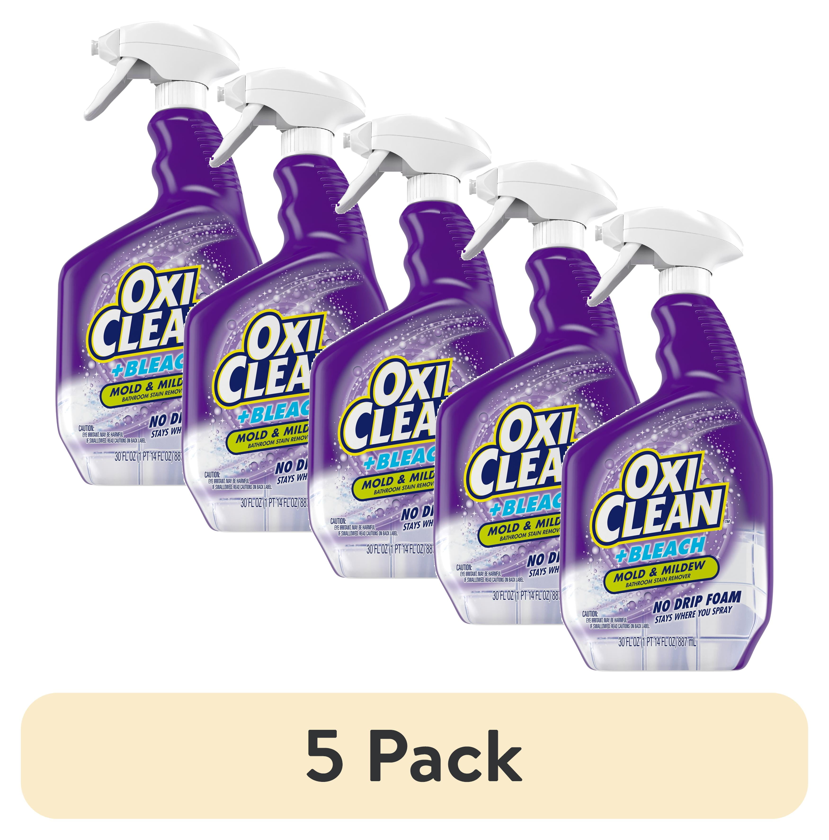 (5 pack) OxiClean Plus Bleach, No Drip Foam, Mold & Mildew Bathroom