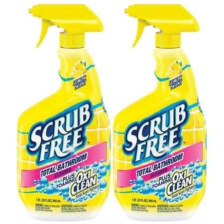 OxiClean Scrub Free Lemon Scented Bathroom Cleaner, 32 oz (2 Pack)