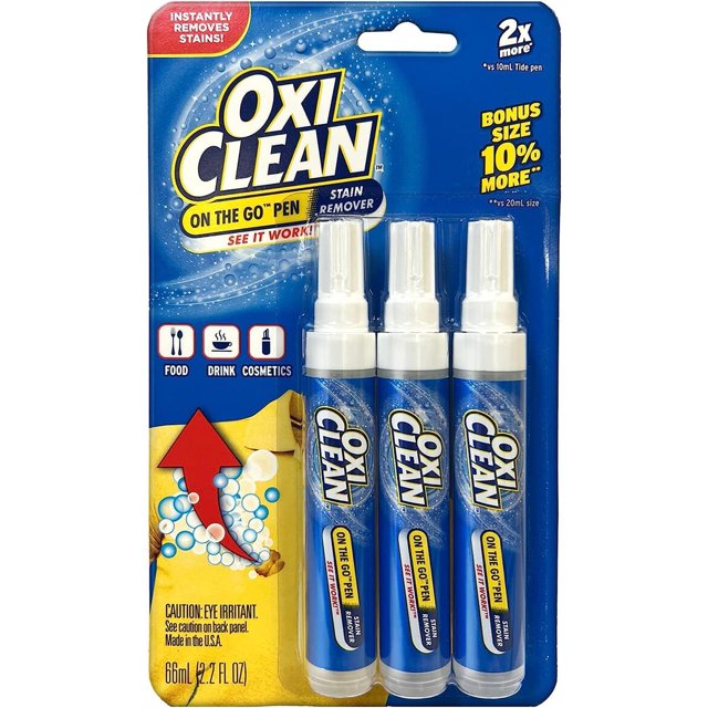 OxiClean Clothes Pocket Treatment 3Pack Stain Remover Pens, Safe for