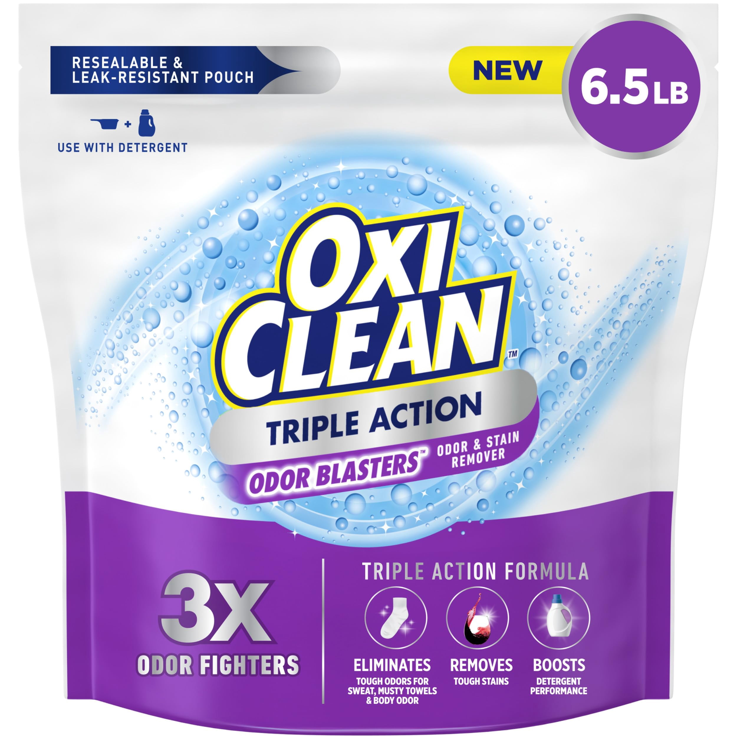 OxiClean Triple Action Odor Blasters Odor and Stain Remover Powder, Use