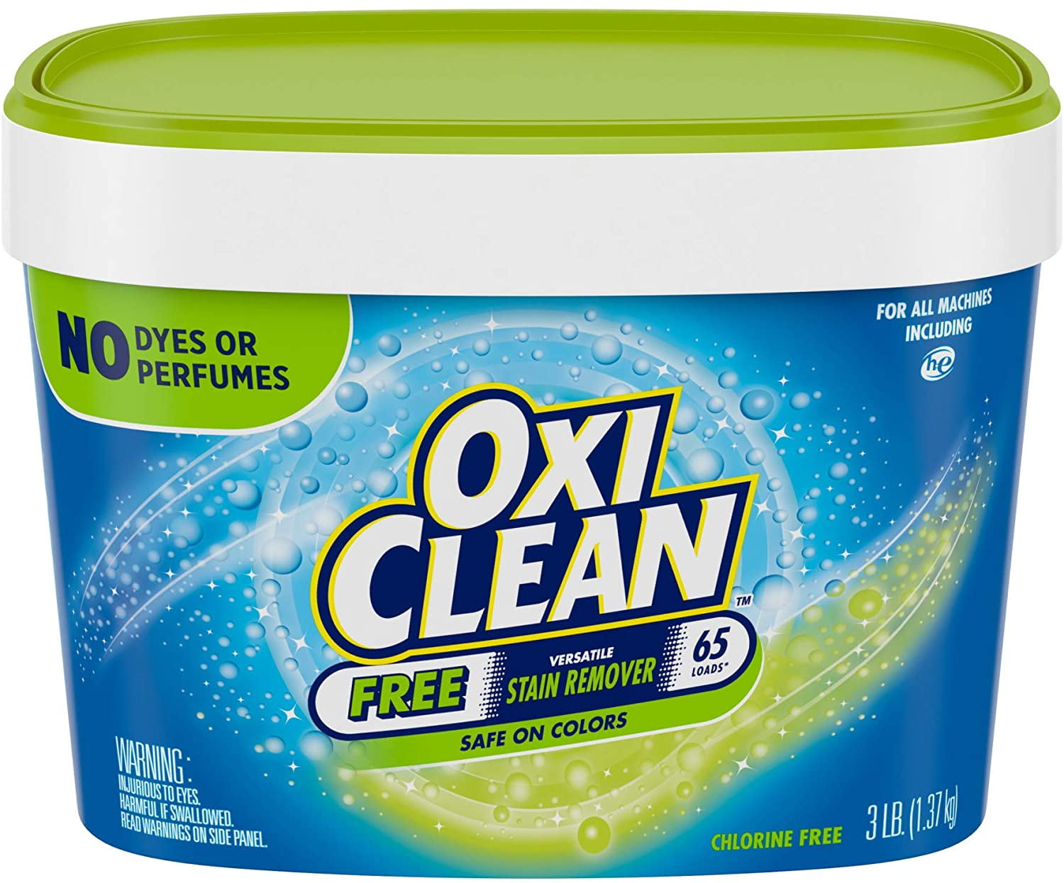 OxiClean Versatile Stain Remover Powder Free, Laundry Stain Remover, 3 Lbs