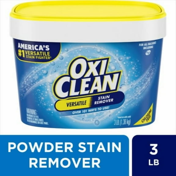 OxiClean Versatile Stain Remover Powder, Chlorine-Free, 3 lb Tub – Laundry Booster and Cleaner for Tough Stains