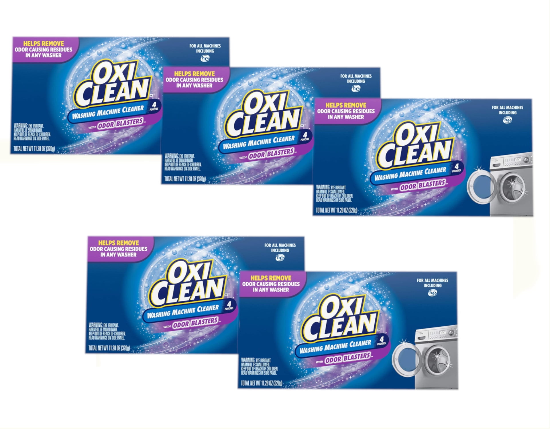 OxiClean Washing Machine Cleaner, 4 Count Pack of 5