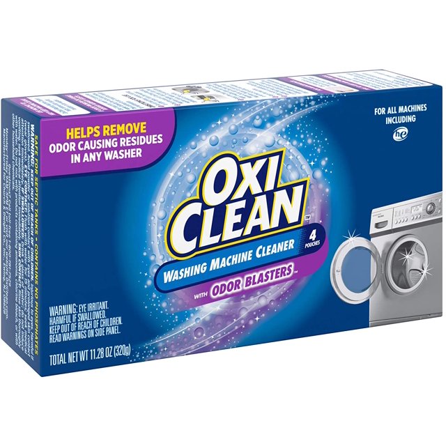 OxiClean Washing Machine Cleaner with Odor Blasters, 4 Count 11.28 oz