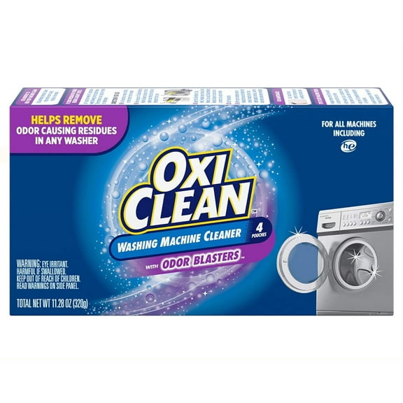 OxiClean Washing Machine Cleaner with Odor Blasters, 4 Count 11.28 oz
