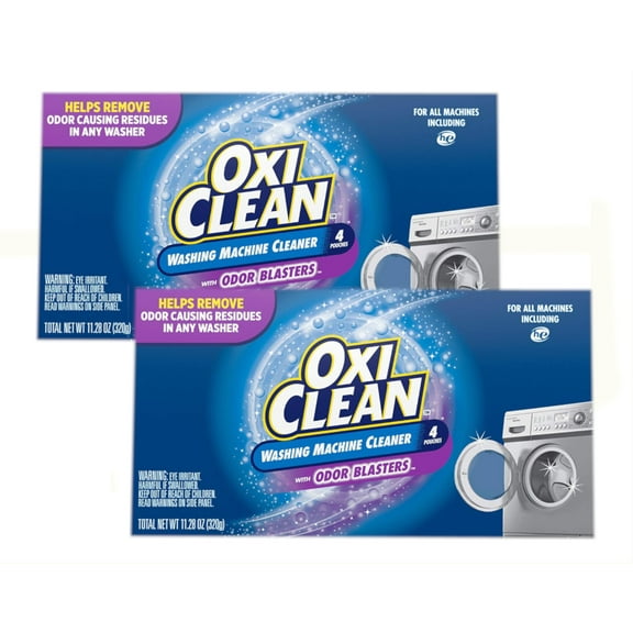 OxiClean Washing Machine Cleaner with Odor Blasters, 4 Count (Pack of 2)