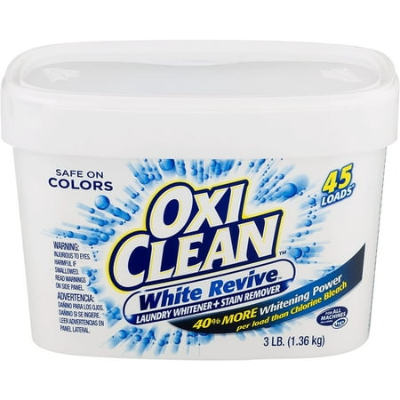 OxiClean White Revive Chlorine Bleach Stain Remover Laundry Whitener, 48 Oz