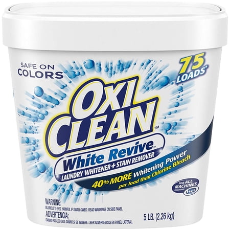 OxiClean White Revive Laundry Whitener + Stain Remover, 5 Pound