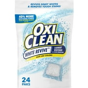 OxiClean White Revive Laundry Whitener and Laundry Stain Remover Power Paks, 24 Count