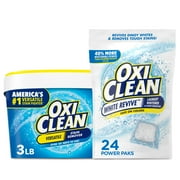 OxiClean White Revive Laundry Whitener and Laundry Stain Remover Power Paks, 24 Count