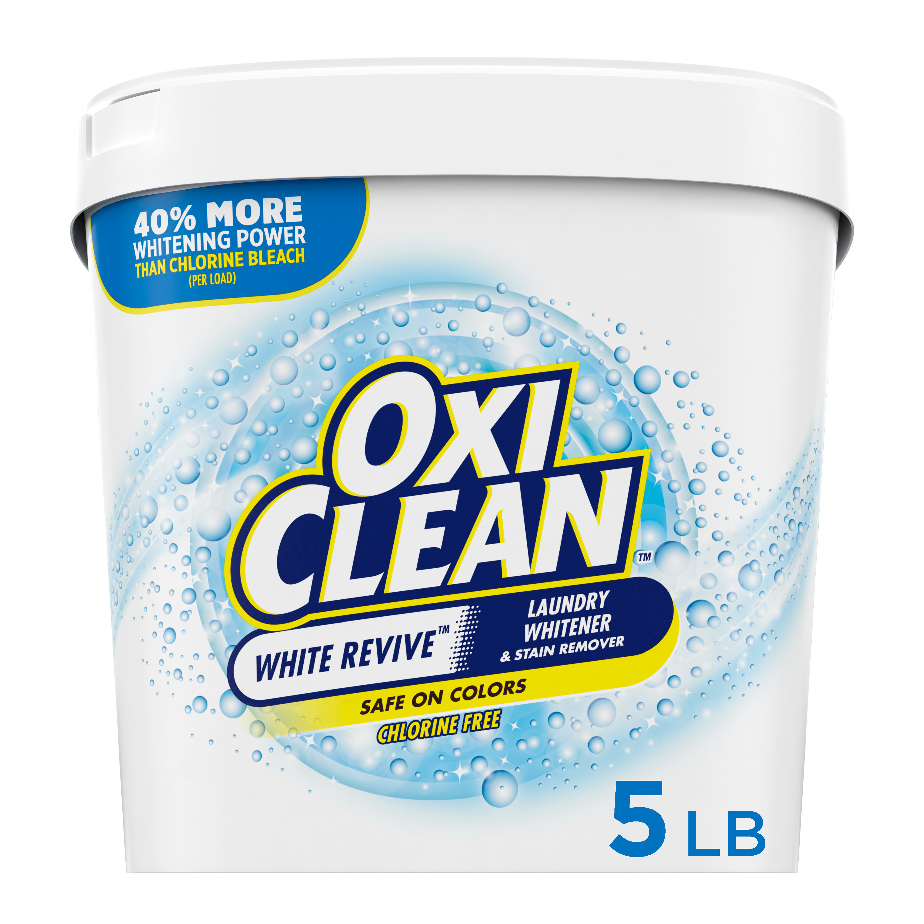 OxiClean White Revive Laundry Whitener and Stain Remover Powder, 5 lb - image 1 of 9