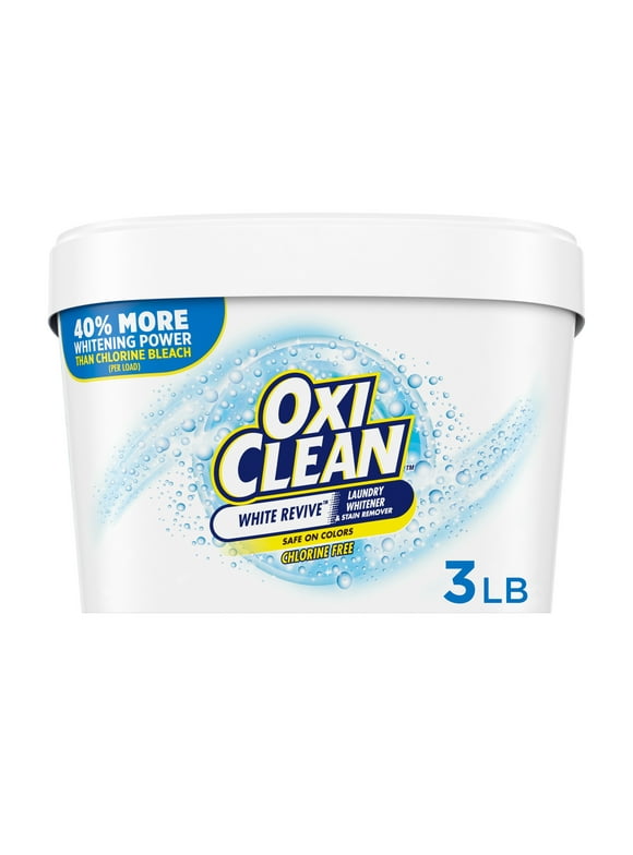 OxiClean White Revive Laundry Whitener and Stain Remover Powder For Clothes, 3 lb