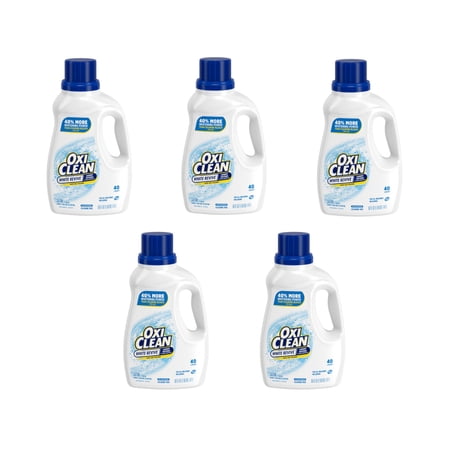 OxiClean White Revive Liquid Additive Laundry Whitener 50 Ounce - Pack of 5