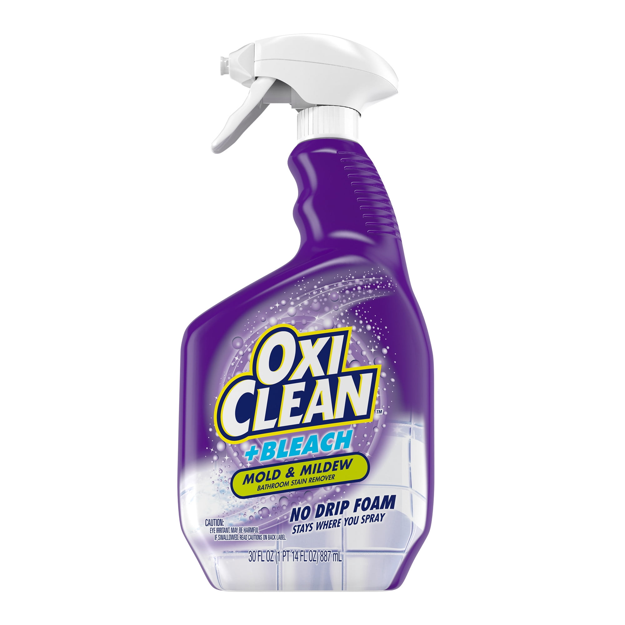 OxiClean plus Bleach, No Drip Foam, Mold & Mildew Bathroom Stain Remover 30  oz. 