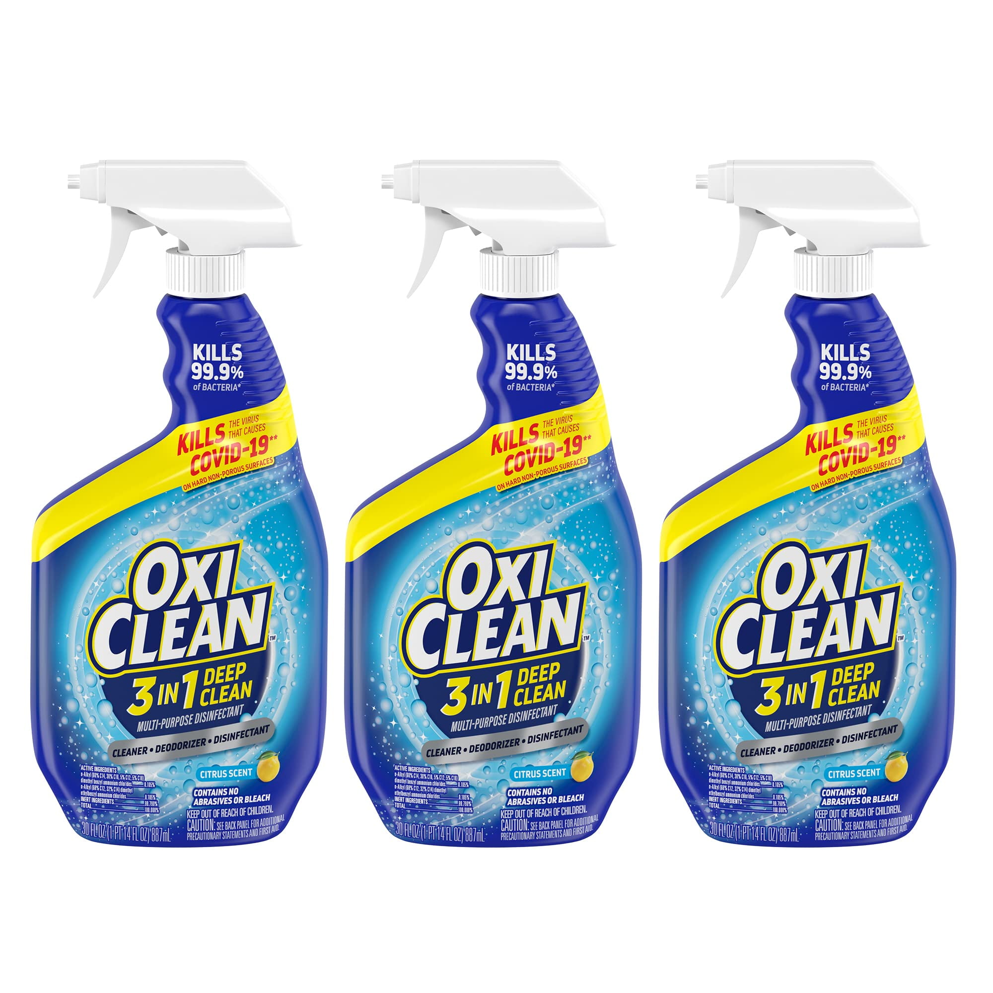 Oxiclean 3In1 Deep Clean MultiPurpose Disinfectant, 30 Oz (Pack Of 3
