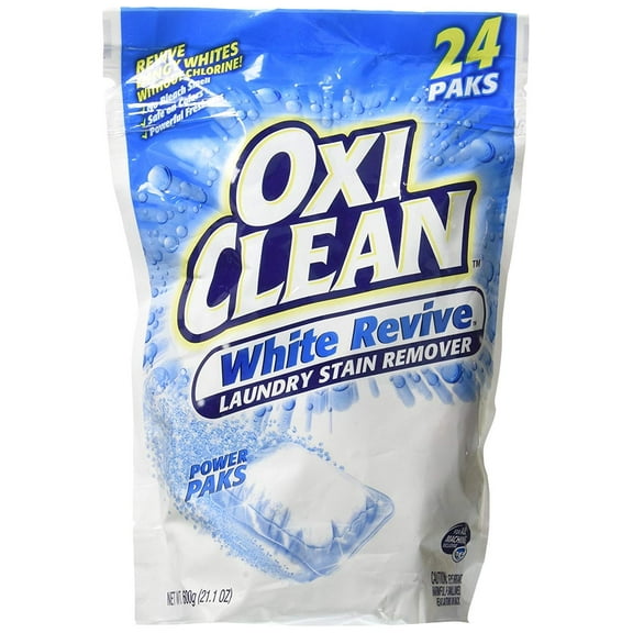 Oxiclean White Revive Stain Remover Power Paks, 24 Count (2 Pack)