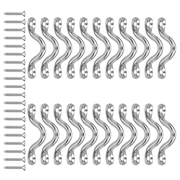 Oxidation Resistant U Circles 22 Units High Capacity Wall Fix Accessories with Screws Rustproof Ceiling Mounting Hook set