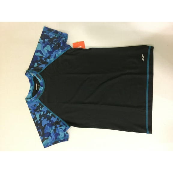 Oxide Boy's Rashgaurd Black/Blue Large (10-12)