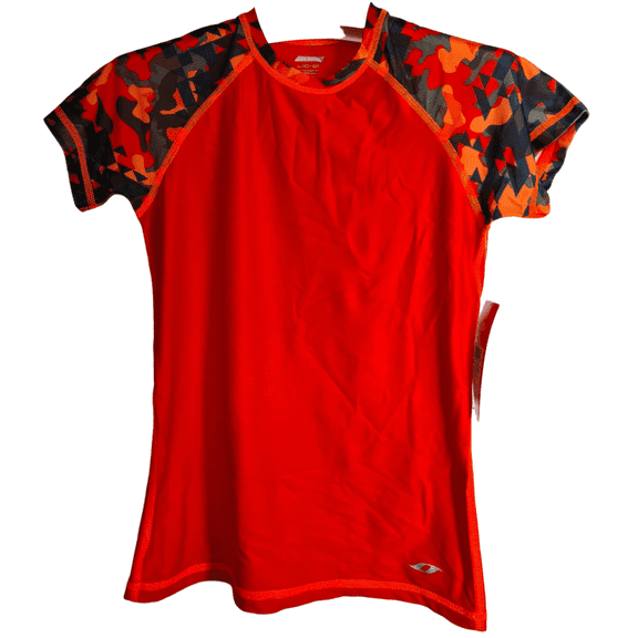 Oxide Kids Short-Sleeve Rashguard Fiery Red - LARGE 10-12