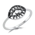 thumbnail image 1 of Oxidized All Seeing Eye Ring .925 Sterling Silver Band Jewelry Female Male Unisex Size 10, 1 of 4