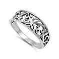 thumbnail image 1 of Oxidized Butterfly Filigree Cutout Ring .925 Sterling Silver Band Jewelry Female Male Unisex Size 7, 1 of 4
