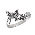 thumbnail image 1 of Oxidized Butterfly Wings Ring .925 Sterling Silver Band Jewelry Female Male Unisex Size 8, 1 of 4