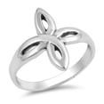 thumbnail image 1 of Oxidized Celtic Cross Knot Eye Loop Ring 925 Sterling Silver Band Jewelry Female Male Unisex Size 10, 1 of 4