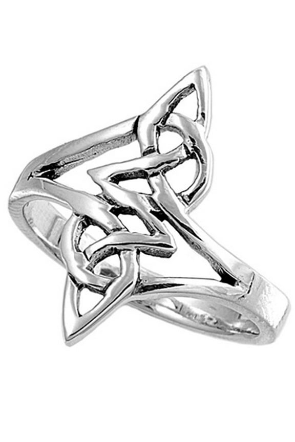 Oxidized Celtic Trinity Infinity Knot Ring .925 Sterling Silver Band Jewelry Female Male Size 4