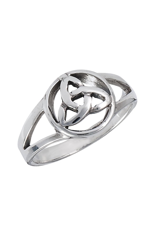 Oxidized Celtic Triquetra Infinity Knot Ring 925 Sterling Silver Band Jewelry Female Male Size 8