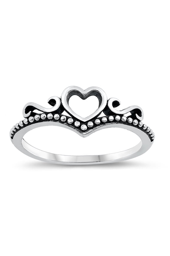 Oxidized Chevron Infinity Heart Purity Ring .925 Sterling Silver Band Jewelry Female Male Size 11