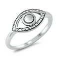 thumbnail image 1 of Oxidized Eye Bali Style Ring .925 Sterling Silver Band Jewelry Female Male Unisex Size 10, 1 of 4