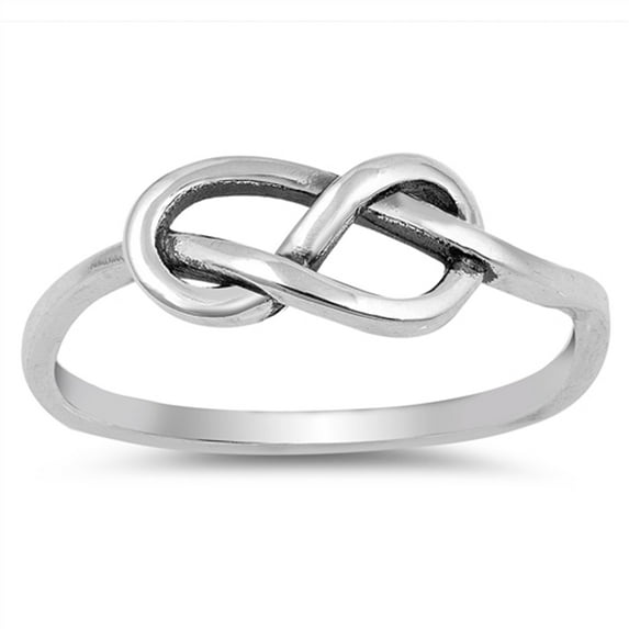 Oxidized Infinity Knot Love Promise Ring 925 Sterling Silver Band Jewelry Female Male Unisex Size 10