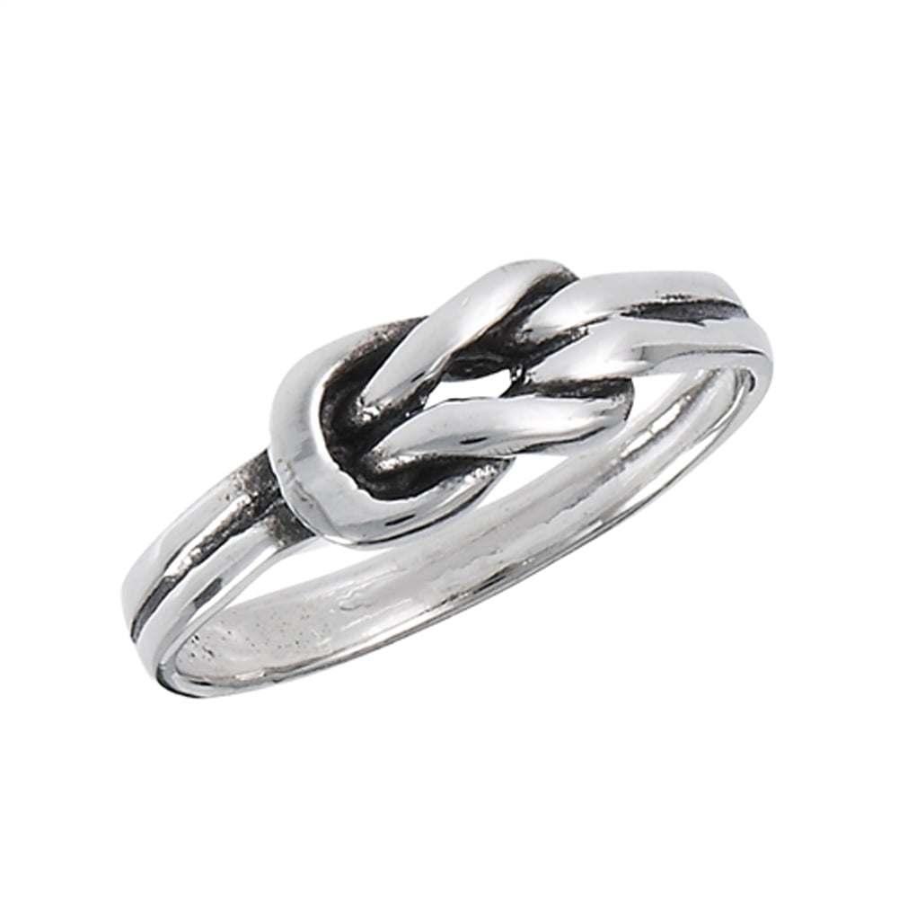 Oxidized Knot Loop Belt Buckle Ring .925 Sterling Silver Band Jewelry Female Male Unisex Size 6 Walmart Business Supplies