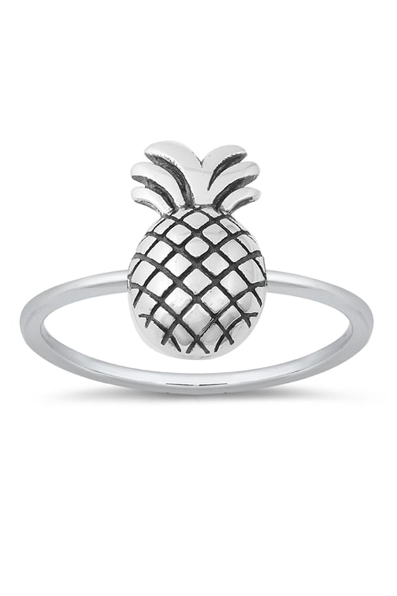 Oxidized Pineapple Ring .925 Solid Sterling Silver Band Jewelry Female Male Unisex Size 10