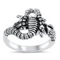 thumbnail image 1 of Oxidized Scorpion Dangerous Animal Biker Ring Sterling Silver Band 925 Jewelry Female Male Size 8, 1 of 4
