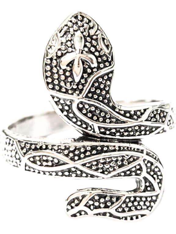 Oxidized Silver Plated S-nake Ring for Women/Men Antique Finish Stylish Jewelry | Trendy Fashion Ring for Woman or Men