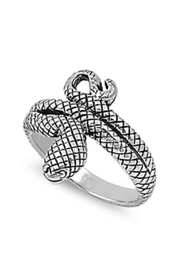 Oxidized Snake Coil Oxidized Animal Ring 925 Sterling Silver Band Jewelry Female Male Unisex Size 6