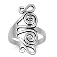 thumbnail image 1 of Oxidized Spiral Infinity Friendship Ring .925 Sterling Silver Band Jewelry Female Male Unisex Size 8, 1 of 4