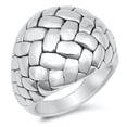 thumbnail image 1 of Oxidized Sterling Silver Braided Dome Design Ring Size 11, 1 of 3