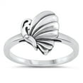 thumbnail image 1 of Oxidized Sterling Silver Butterfly Ring Size 7, 1 of 3