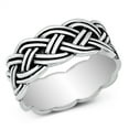 thumbnail image 1 of Oxidized Sterling Silver Double Braided Ring Size 13, 1 of 3