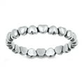 thumbnail image 1 of Oxidized Sterling Silver Hearts Band Ring Size 2, 1 of 2