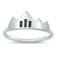 thumbnail image 1 of Oxidized Sterling Silver Mountains And trees Ring Size 6, 1 of 2