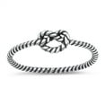 thumbnail image 1 of Oxidized Sterling Silver Rope Knot Ring Size 6, 1 of 2